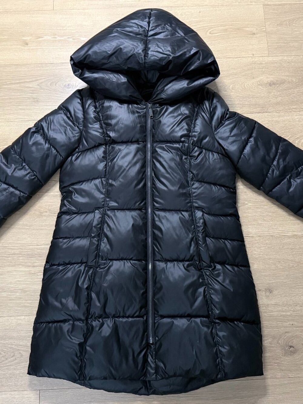 Sam Edelman Women’s SZ: L Hooded Oversized Mid Length Puffer Coat Black